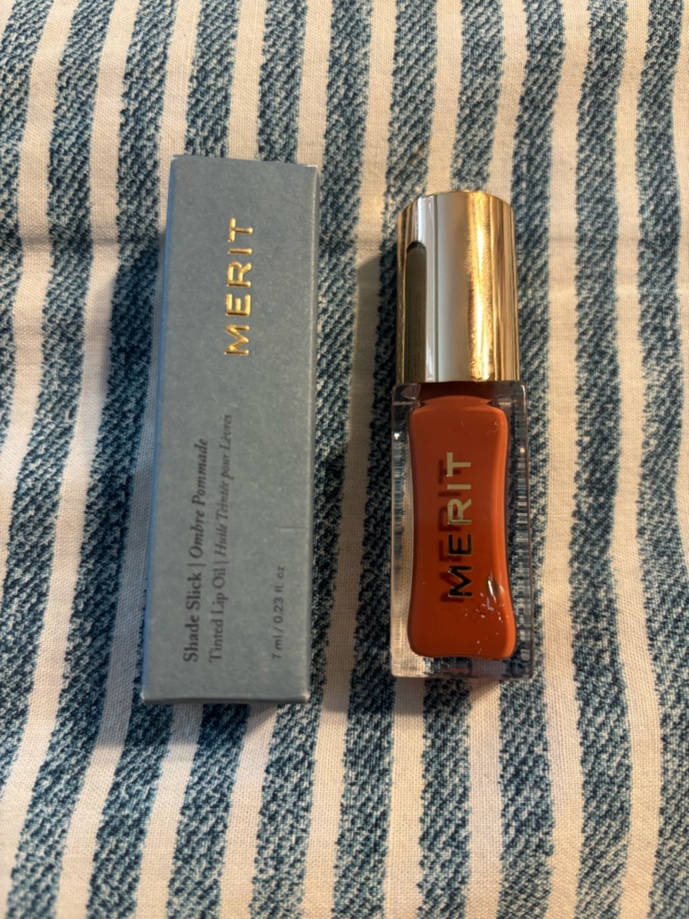 MERIT Shade Slick Hydrating Tinted Lip Oil - Au Naturel (warm blush)